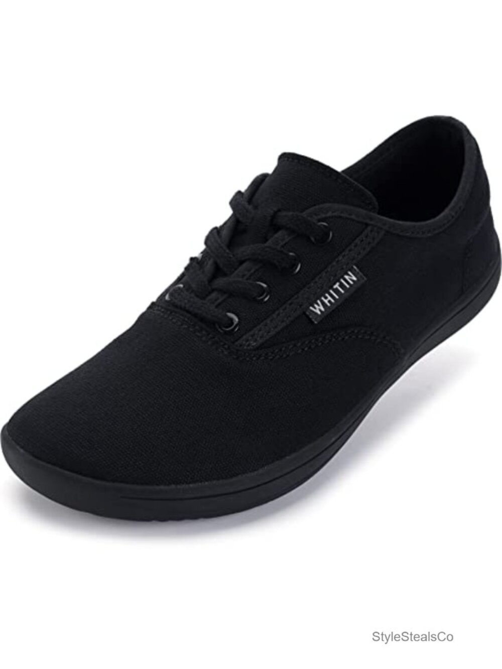 Wide Toe Box Canvas Barefoot Sneakers Zero Drop Sole Minimalist Walking Shoes
